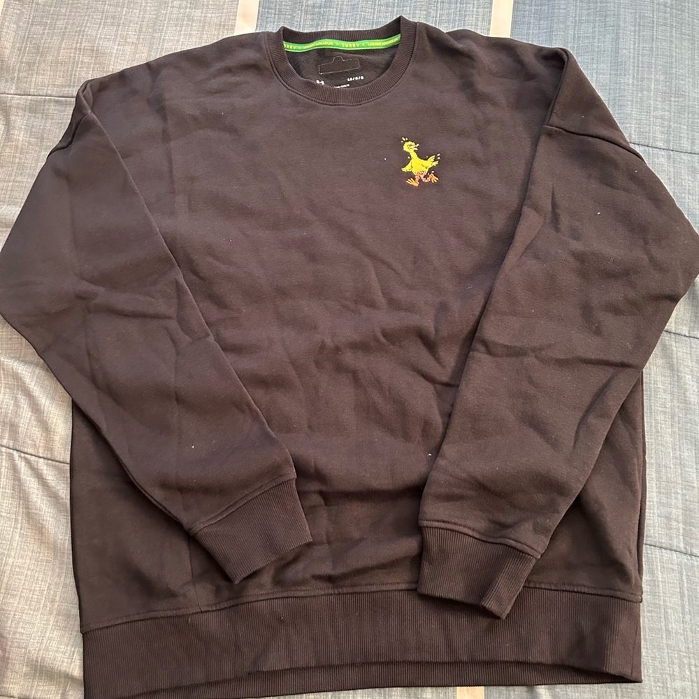 Under Armour Curry Sesame Street Sweatshirt, Men’s Large Black Big Bird
